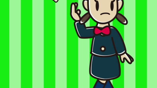 バットフリップする女子中学生のイラスト【色、背景あり】PNG