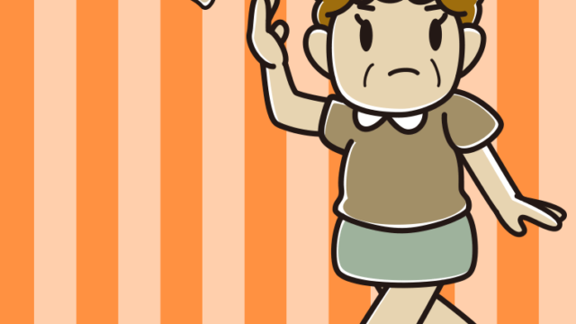 バットフリップするおばさんのイラスト【色、背景あり】PNG