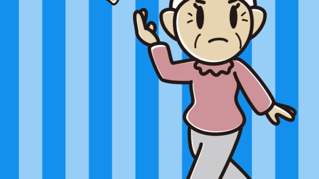 バットフリップするおばあさんのイラスト【色、背景あり】PNG