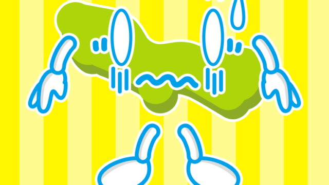 ショックを受ける東京ちゃんのイラスト【色、背景あり】PNG