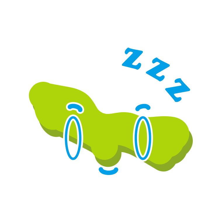 眠る東京ちゃんのイラスト【色あり、背景なし】透過PNG