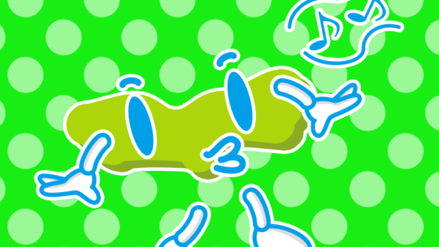 口笛を吹く東京ちゃんのイラスト【色、背景あり】PNG