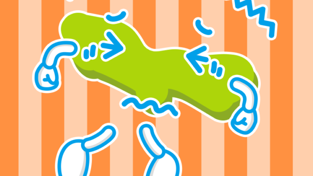 ブルブル震える東京ちゃんのイラスト【色、背景あり】PNG