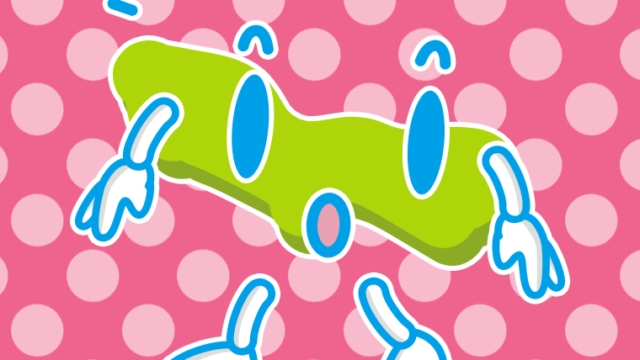 何かに気付く東京ちゃんのイラスト【色、背景あり】PNG