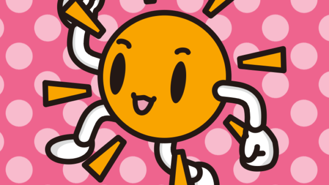 走る晴れちゃんのイラスト【色、背景あり】PNG