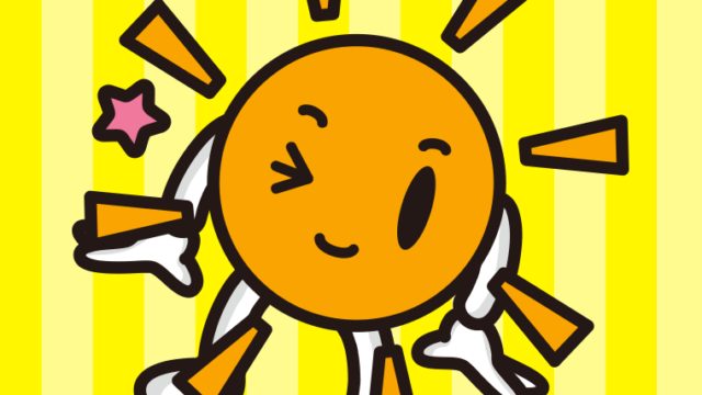 ウインクする晴れちゃんのイラスト【色、背景あり】PNG