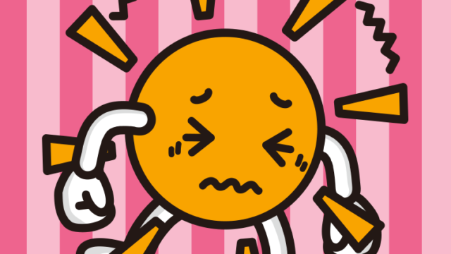 ブルブル震える晴れちゃんのイラスト【色、背景あり】PNG