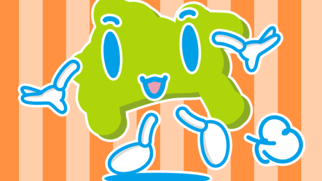 歩く神奈川ちゃんのイラスト【色、背景あり】PNG