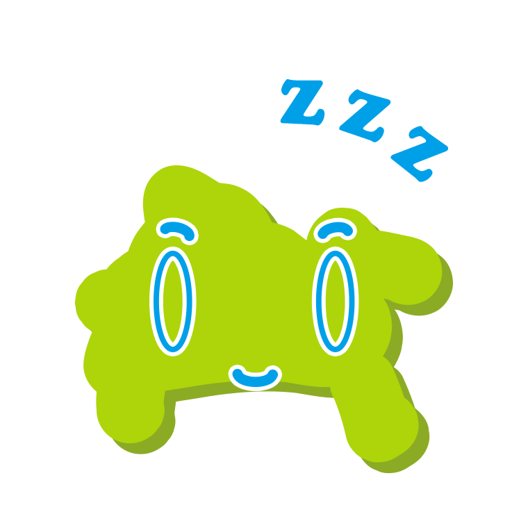 眠る神奈川ちゃんのイラスト【色あり、背景なし】透過PNG