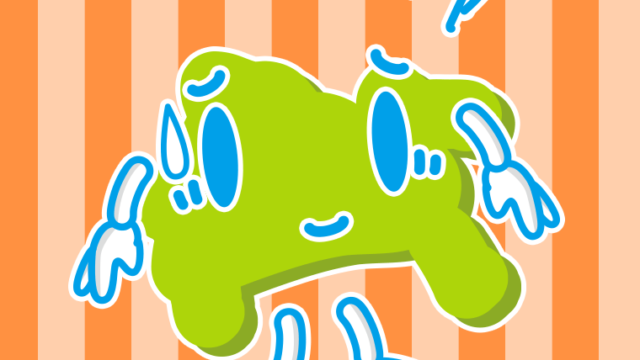 苦笑いする神奈川ちゃんのイラスト【色、背景あり】PNG