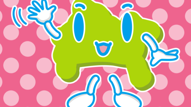 手を振る神奈川ちゃんのイラスト【色、背景あり】PNG