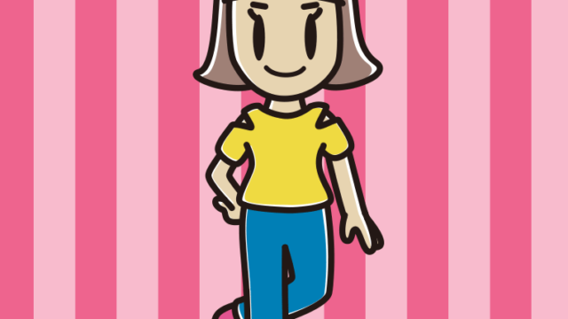 肩見せコーデの小学生女子のイラスト【色、背景あり】PNG