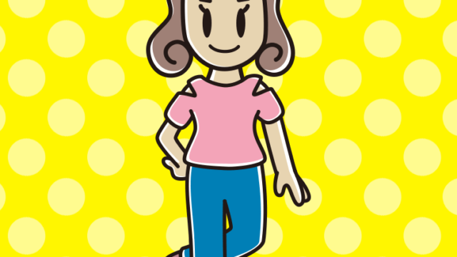 肩見せコーデの女子大学生のイラスト【色、背景あり】PNG