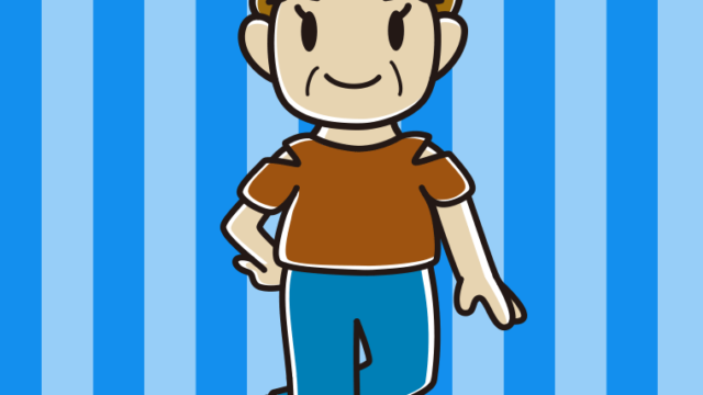 肩見せコーデのおばさんのイラスト【色、背景あり】PNG