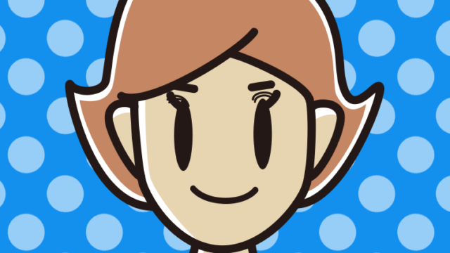 片目だけ奥二重の女性のイラスト【色、背景あり】PNG