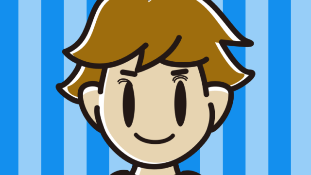 片目だけ奥二重の男子高校生のイラスト【色、背景あり】PNG