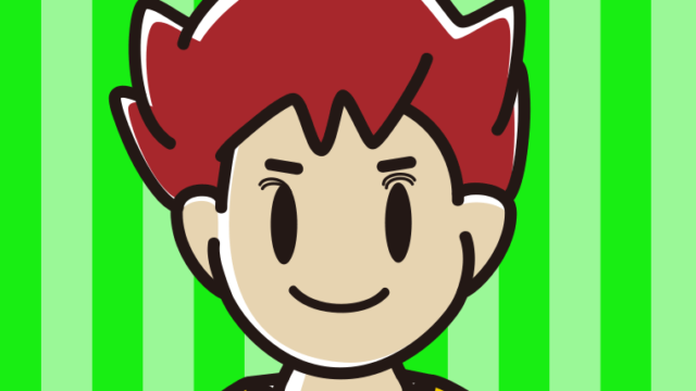 片目だけ奥二重の男子大学生のイラスト【色、背景あり】PNG