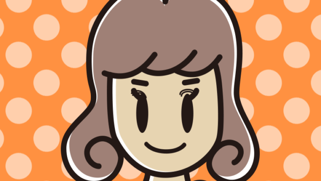 片目だけ奥二重の女子大学生のイラスト【色、背景あり】PNG