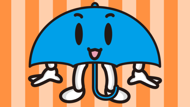 かわいい雨ちゃんのイラスト【色、背景あり】PNG