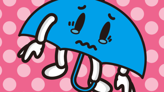 泣く雨ちゃんのイラスト【色、背景あり】PNG