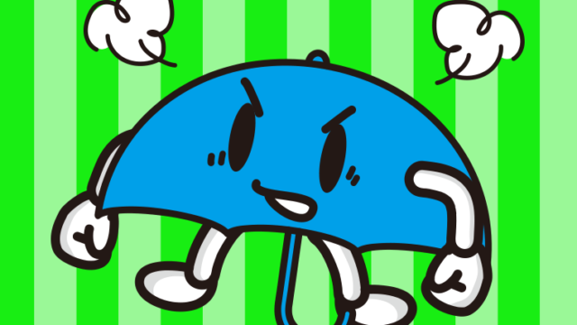 怒る雨ちゃんのイラスト【色、背景あり】PNG