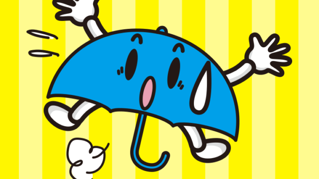 驚く雨ちゃんのイラスト【色、背景あり】PNG