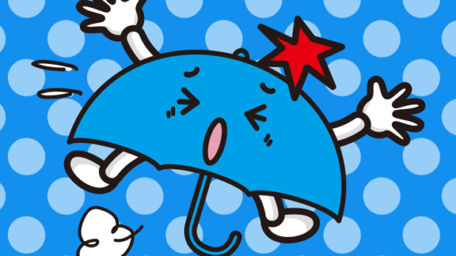 ぶつかる雨ちゃんのイラスト【色、背景あり】PNG