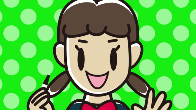 ボールペンを持つ女子中学生のイラスト【色、背景あり】PNG