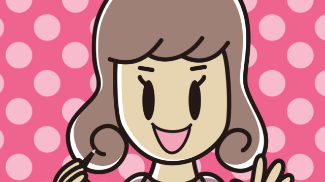 ボールペンを持つ女子大学生のイラスト【色、背景あり】PNG