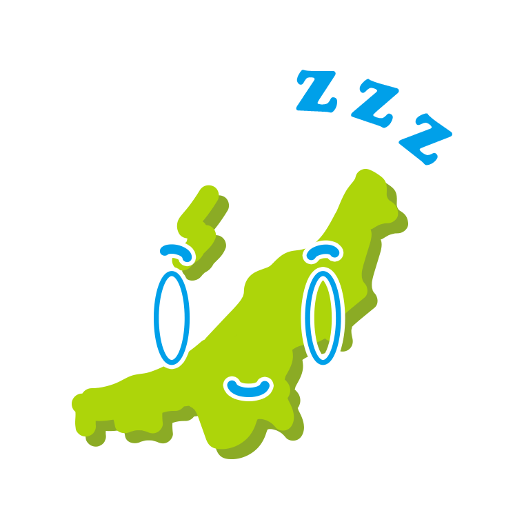 眠る新潟ちゃんのイラスト【色あり、背景なし】透過PNG