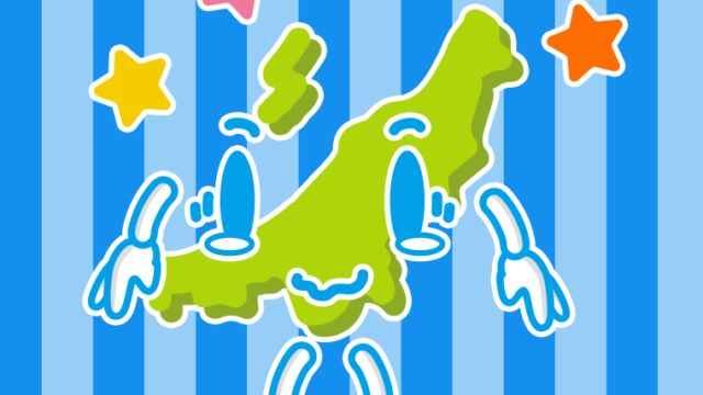 ジーンとする新潟ちゃんのイラスト【色、背景あり】PNG