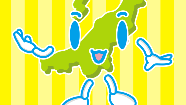 案内する新潟ちゃんのイラスト【色、背景あり】PNG