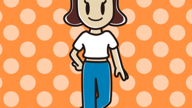 腹見せコーデの女子高校生のイラスト【色、背景あり】PNG