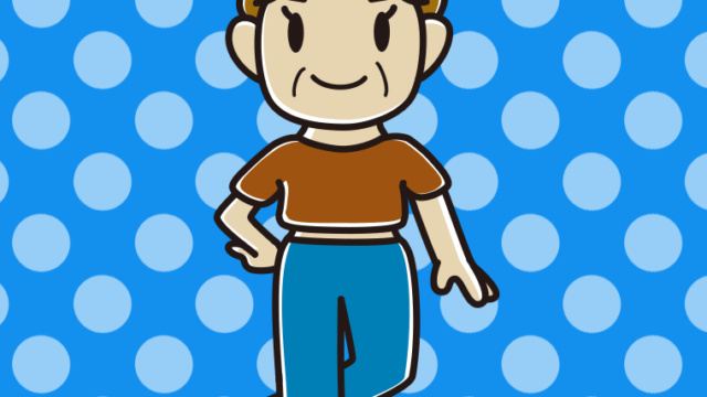 腹見せコーデのおばさんのイラスト【色、背景あり】PNG