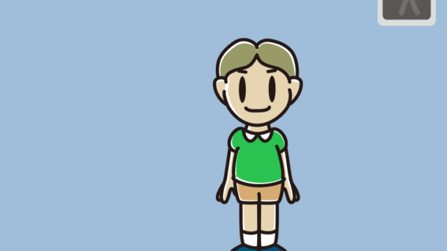 信号待ちしている小学生男子のイラスト【色、背景あり】PNG