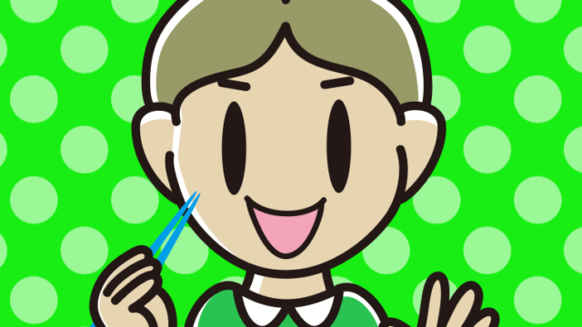 お箸を持つ小学生男子のイラスト【色、背景あり】PNG