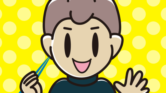 お箸を持つ男子中学生のイラスト【色、背景あり】PNG