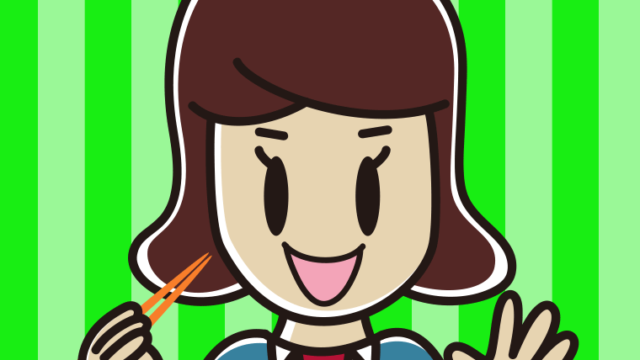 お箸を持つ女子高校生のイラスト【色、背景あり】PNG