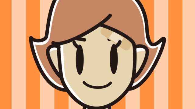 顔に絆創膏を貼った女性のイラスト【色、背景あり】PNG