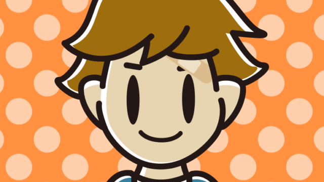 顔に絆創膏を貼った男子高校生のイラスト【色、背景あり】PNG