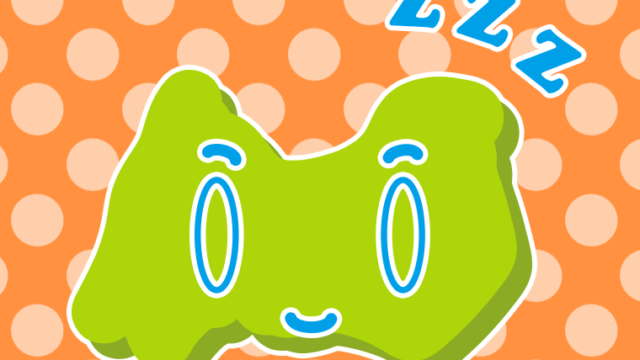 眠る富山ちゃんのイラスト【色、背景あり】PNG