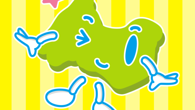 ウインクする富山ちゃんのイラスト【色、背景あり】PNG