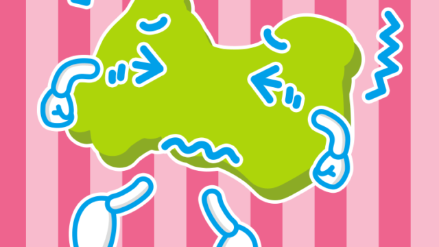 ブルブル震える富山ちゃんのイラスト【色、背景あり】PNG