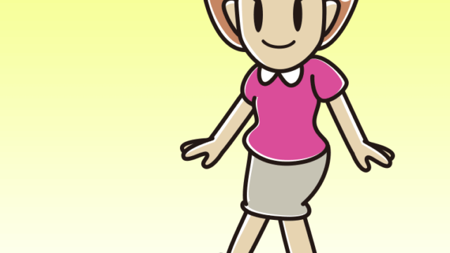 レッドカーペットを歩く女性のイラスト【色、背景あり】PNG