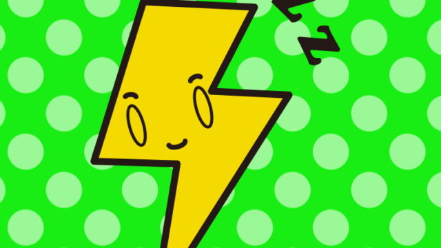 眠る雷ちゃんのイラスト【色、背景あり】PNG