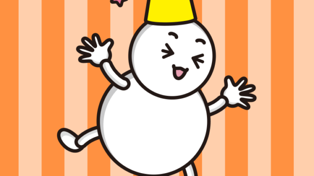 喜ぶ雪ちゃんのイラスト【色、背景あり】PNG