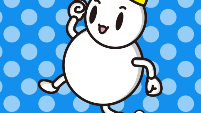 走る雪ちゃんのイラスト【色、背景あり】PNG