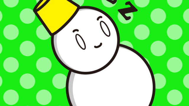 眠る雪ちゃんのイラスト【色、背景あり】PNG