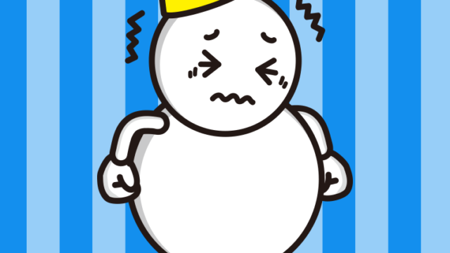 ブルブル震える雪ちゃんのイラスト【色、背景あり】PNG