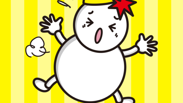 ぶつかる雪ちゃんのイラスト【色、背景あり】PNG